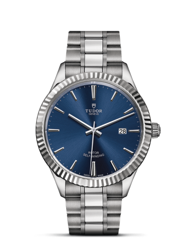 Tudor 12710-0013 : Style 41 Stainless Steel / Fluted / Blue / Bracelet