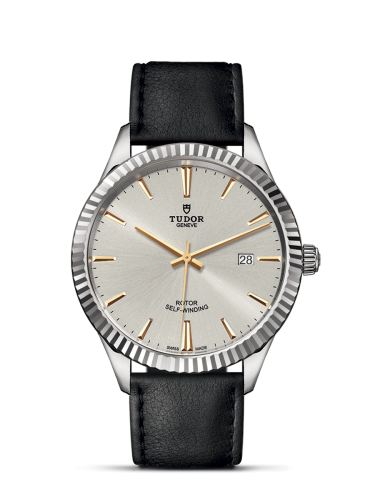 Tudor 12710-0023 : Style 41 Stainless Steel / Fluted / Silver / Strap