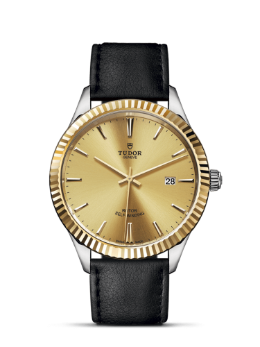 Tudor 12713-0017 : Style 41 Stainless Steel / Yellow Gold / Fluted / Champagne / Strap