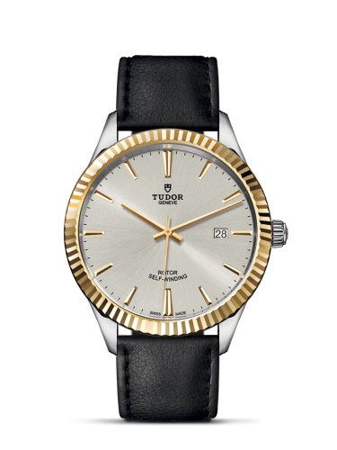 Tudor 12713-0018 : Style 41 Stainless Steel / Yellow Gold / Fluted / Silver / Strap