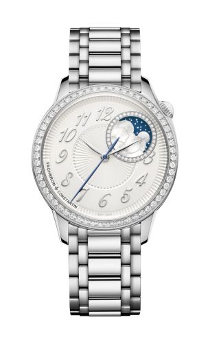 Vacheron Constantin 8005F/120A-B497 : Égérie Moonphase 37 Stainless Steel / Diamond / Silver / Bracelet