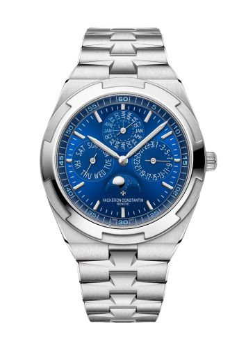 Vacheron Constantin 4300V/220G-B945 : Overseas Ultra-Thin Perpetual Calendar White Gold / Blue / Bracelet