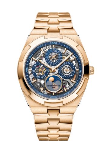 Vacheron Constantin 4300V/220R-B642 : Overseas Ultra-Thin Perpetual Calendar Pink Gold / Skeleton / Bracelet