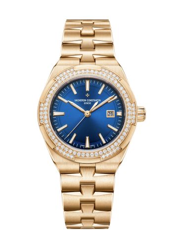 Vacheron Constantin 4605V/200R-B978 : Overseas Automatic 35 Pink Gold - Diamond / Blue / Bracelet