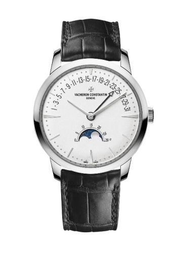 Vacheron Constantin 4010U/000G-B330 : Patrimony Moon Phase and Retrograde Date White Gold / Silver