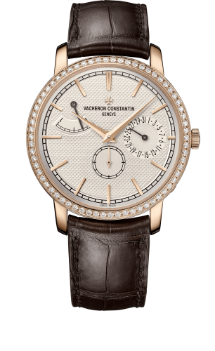 Vacheron Constantin 83520/000R-9909 : Traditionnelle Manual-Winding Date and Power Reserve Pink Gold / Diamond / Silver