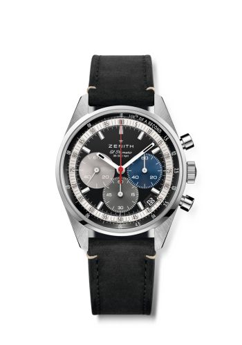 Zenith 03.3200.3600/22.C908 : Chronomaster Original Stainless Steel / Black / Strap