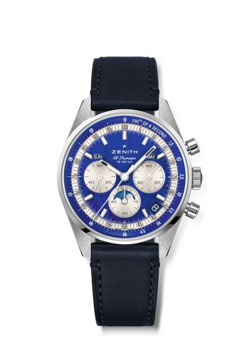 Zenith 03.3400.3610/51.C910 : Chronomaster Original Triple Calendar Stainless Steel / Lapis Lazuli