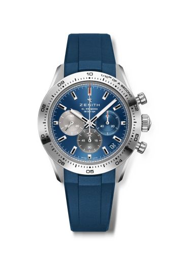 Zenith 03.3114.3600/51.R950 : Chronomaster Sport Stainless Steel / Blue / Rubber