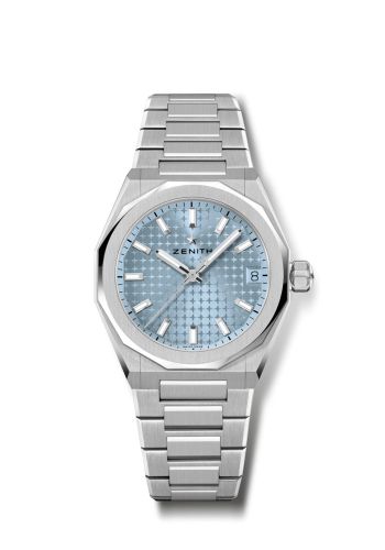Zenith 03.9400.670/15.I001 : Defy Skyline 36 Stainless Steel / Ice Blue / Boutique Edition