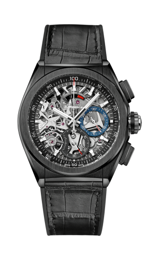 Zenith 24.9000.9004/78.R582 : Defy El Primero 21 Black Ceramic / Skeleton / Alligator