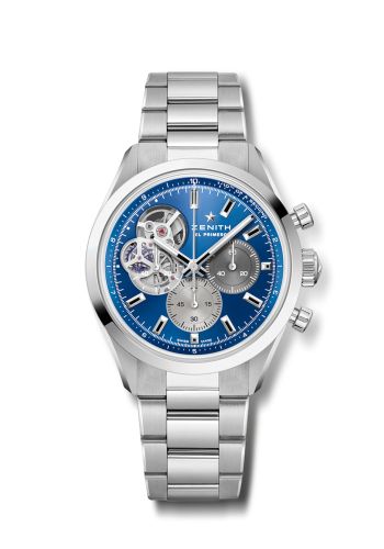 Zenith 03.3300.3604/51.M3300 : Chronomaster Open Stainless Steel / Blue / Boutique Edition