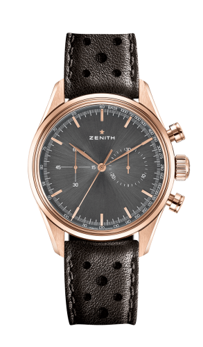 Zenith 18.2150.4069/91.C812 : El Primero 146 Rose Gold / Grey / Calf