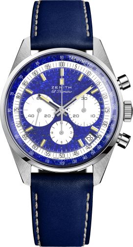 Zenith 40.P386.400/57.C842 : El Primero A386 Platinum / Lapis Lazuli / Phillips