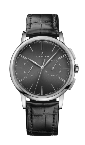 Zenith 03.2270.4069/26.C493 : Elite Chronograph Classic Stainless Steel / Black / Alligator