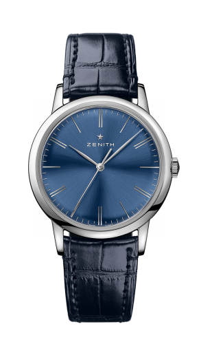 Zenith 03.2290.679/51.C700 : Elite Classic Stainless Steel / Blue / Alligator