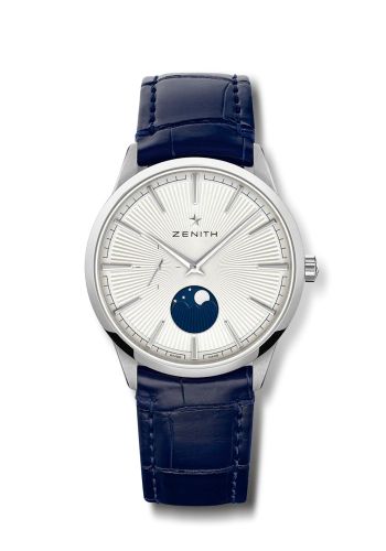 Zenith 03.3100.692/01.C922 : Elite Moon Phase 40 Stainless Steel / Silver