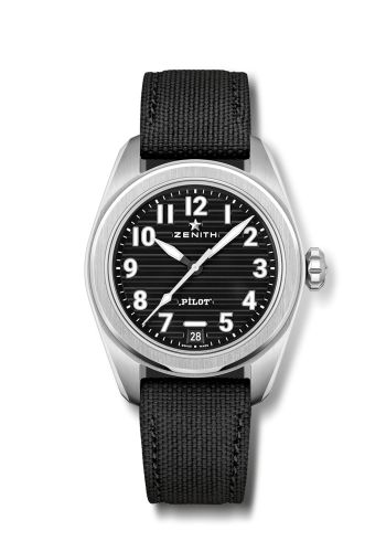 Zenith 03.4000.3620/21.I001 : PILOT Automatic Stainless Steel / Black
