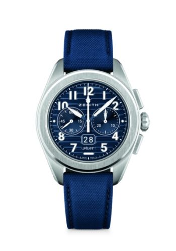 Zenith 03/4000/3652/51/I003 : PILOT Big Date Flyback Stainless Steel / Blue / Boutique Edition