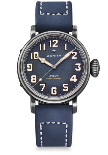 Zenith 11.1940.679/53.C808 : Pilot Type 20 Extra Special 40 Aged Stainless Steel / Blue