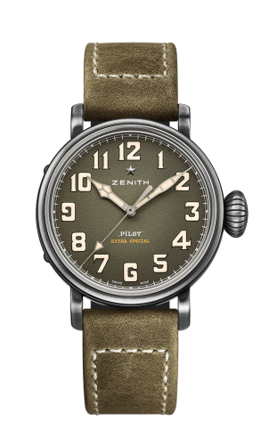 Zenith 11.1943.679/63.C800 : Pilot Type 20 Special Edition Aged Stainless Steel / Green
