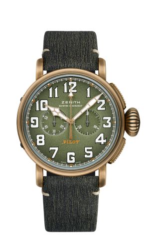 Zenith 29.2430.4069/63.C813 : Pilot Type 20 Chronograph Adventure Bronze / Khaki / Matrix