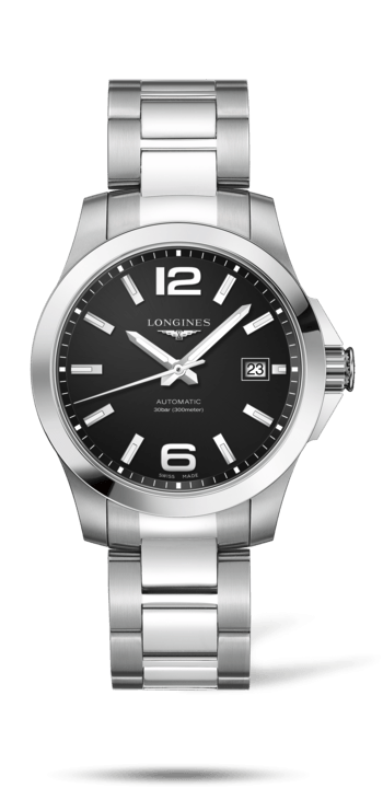 Longines L3.776.4.58.6 : Conquest 39 Automatic Stainless Steel / Black ...