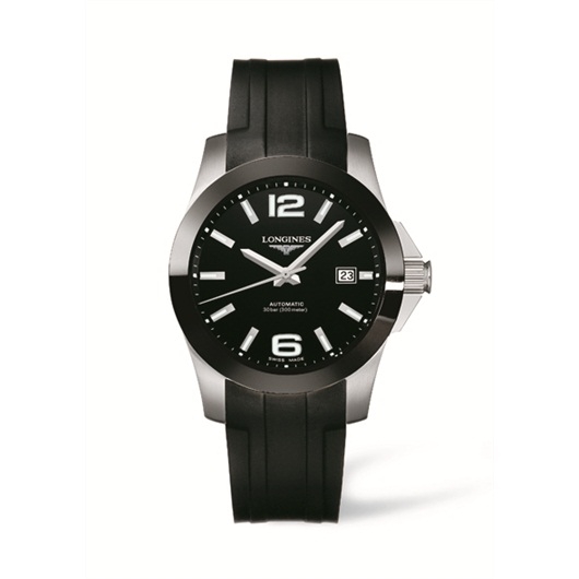 Longines L3.657.4.56.2 : Conquest 41 Automatic Ceramic » WatchBase