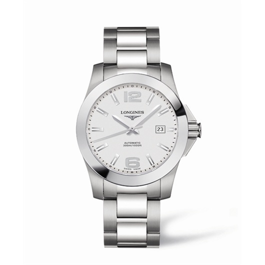 Longines L3.658.4.76.6 : Conquest Automatic 41mm Silver » WatchBase