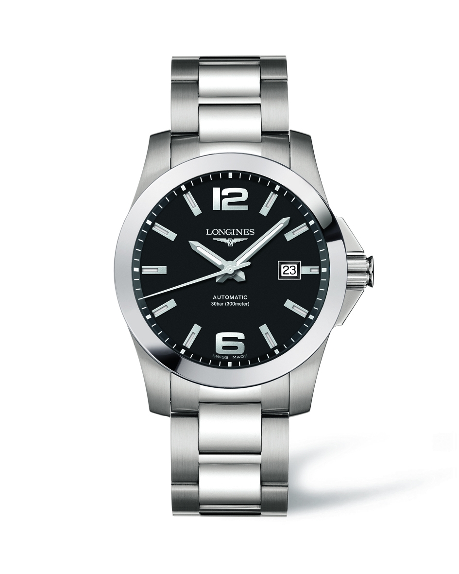 Longines L3.677.4.58.6 : Conquest Automatic 41mm Black » WatchBase