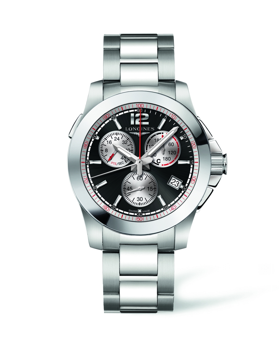 Longines L3.701.4.56.6 : Conquest Chronograph Quartz Jumping 41 ...