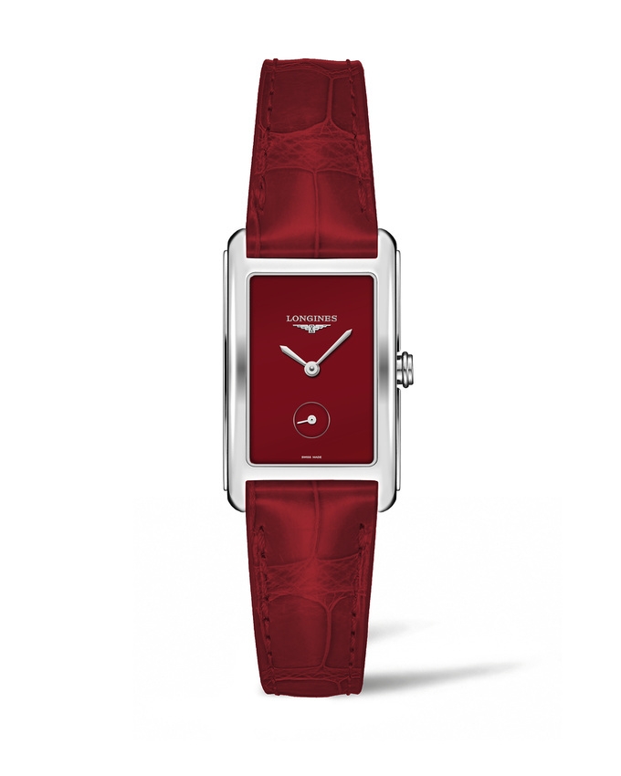 Longines L5.512.4.91.2 : DolceVita 23 Quartz Stainless Steel / Red ...