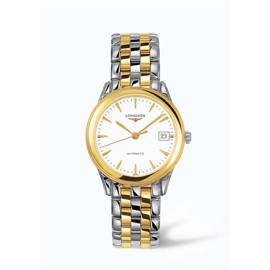 Longines L4.774.3.22.7 : Flagship 35.6 Automatic Two Tone White » WatchBase