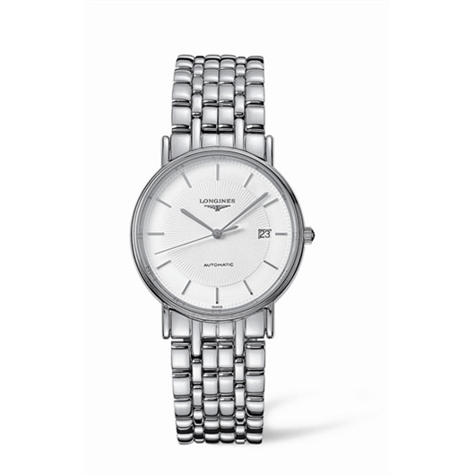 Longines L4.721.4.18.6 : Presence 34.5 Automatic Stainless Steel Stick ...