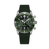 Breitling Superocean Heritage B01 Chronograph 42 Stainless Steel / Green / Rubber (AB0156361L1S1)