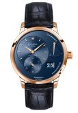 Glashütte Original PanoReserve Red Gold / Blue / Alligator - Folding (1-65-01-04-15-61))