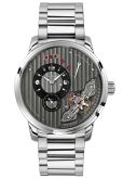 Glashütte Original PanoInverse Stainless Steel / Black / Bracelet (1-66-06-04-22-71)