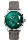 Glashütte Original PanoMatic Lunar Stainless Steel / Green / Synthetic (1-90-02-13-32-66)