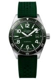 Glashütte Original SeaQ Date Stainless Steel / Green / Rubber - Pin (1-39-11-13-63-07)