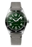 Glashütte Original SeaQ Date Stainless Steel / Green / Synthetic - Pin (1-39-11-13-63-08)