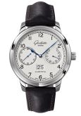 Glashütte Original Senator Observer Stainless Steel / Silver / Calf - Folding (1-00-14-05-02-55)