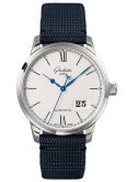 Glashütte Original Senator Excellence Panorama Date Stainless Steel / Silver / Synthetic - Folding (1-36-03-01-02-64)