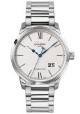Glashütte Original Senator Excellence Panorama Date Stainless Steel / Silver / Bracelet (1-36-03-01-02-71)