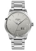 Glashütte Original Senator Excellence Panorama Date Stainless Steel / Grey / Bracelet (1-36-03-03-02-71)