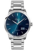 Glashütte Original Senator Excellence Panorama Date Stainless Steel / Blue / Bracelet (1-36-03-04-02-71)