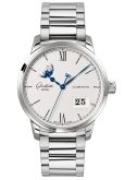 Glashütte Original Senator Excellence Panorama Date Moonphase Stainless Steel / Silver / Bracelet (1-36-04-01-02-71)