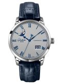 Glashütte Original Senator Excellence Panorama Date Moonphase Stainless Steel / Grey / Alligator - Pin (1-36-24-02-02-01)