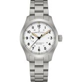 Hamilton Khaki Field Mechanical Power Reserve Stainless Steel / White / Bracelet (H69509110)