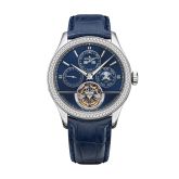 Jaeger-LeCoultre Master Grande Tradition Tourbillon Cylindrique Quantième Perpétuel Platinum - Diamond / Blue (Q5246508)