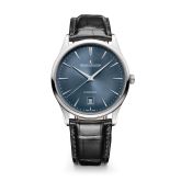 Jaeger-LeCoultre Master Ultra Thin Date Stainless Steel / Blue - Grey / Alligator (Q1238480)